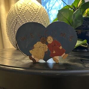 🧸Vintage Wooden “Welcome” Heart – Grandma-Core / Cottagecore Decor🧸